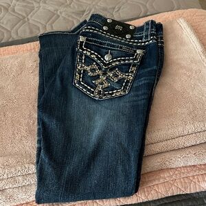 Miss Me Dark Blue skinny Jeans with Embellished Pockets